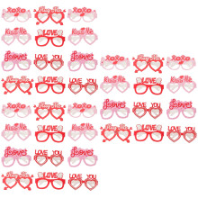 36Pcs Fun Valentines Day Glasses Paper Heart Shaped Party Eyeglasses
