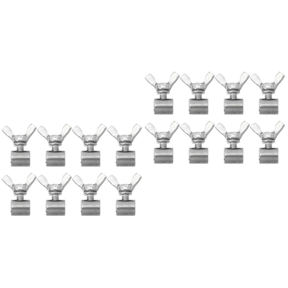 16Pcs Silver Wire Rope Cable Clips Stainless Steel Durable Wire Clamps 3682176252307