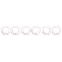 6Pcs Rose Gold Acrylic Wall Clock Mirror Stickable Roman Numeral Decor