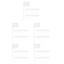 125Pcs Writable White Utility Marker Flags for Lawn Yard Surveying