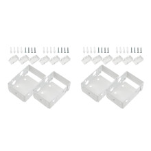 16Pcs White Metal Roller Blind Brackets Universal Home Curtain Parts