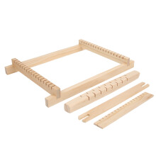 Fine Workmanship Wooden Loom Kit Kids Weaving Loom Easy To Use Durable and Long Lasting Developing Concentration Easy To Assemble