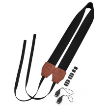 Adjustable Camera Strap With Neck Friendly Design, Universal Fit For Film Dslr Slr Cameras, Extremely Lightweight Cotton Woven Black Strap