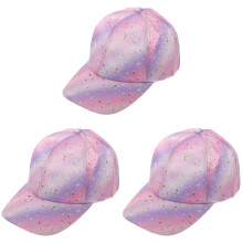 3Pcs Toddler Girl Sunshade Hats Cotton Baseball Caps for Kids Multi