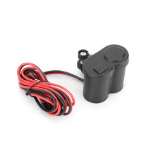 Doppia presa USB, presa accendisigari, adattatore per caricabatterie da auto, copertura impermeabile e antipolvere, display voltmetro digitale,
