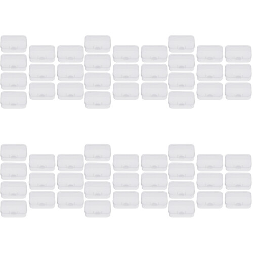 60Pcs Lightweight Plastic Storage Containers Stylish Transparent Boxes 2