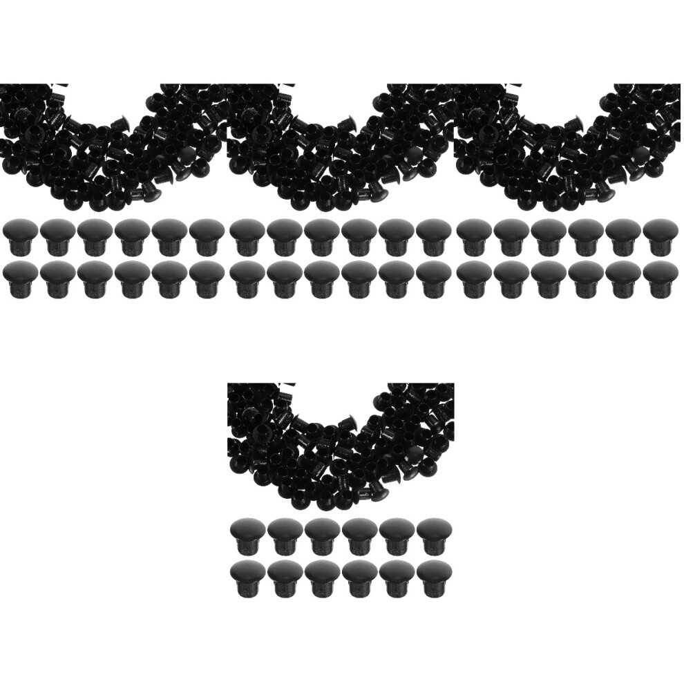 1200Pcs Black Furniture Hole Plugs Plastic Locking Hole Caps Covers 3711318807522