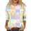 Women's Easter top with rabbit print, 3/4 sleeve, crew 1
