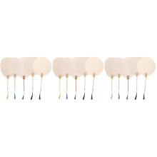 15Pcs DIY Blank Paper Fans Handheld Wooden Craft Fans Assorted Colors