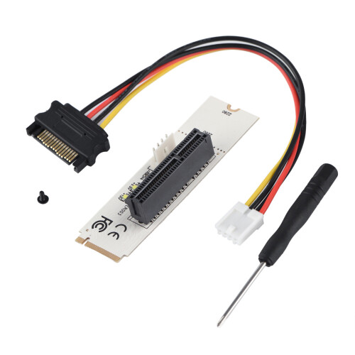 Κάρτα ανύψωσης με ένδειξη LED M.2Key M Θύρα SSD, προσαρμογέας NGFF σε PCI-E4X με τροφοδοτικό