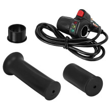 Stabiler und feinfühliger Motorrad-Gasgriff mit Halbdrehgasgriff und Batterieanzeige. Universell kompatibel. Dreipoliger Anschluss. Langlebig.