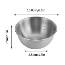 Ensemble de 3 bols mélangeurs en acier inoxydable à bords plats pour la cuisson, la préparation des aliments et le service.