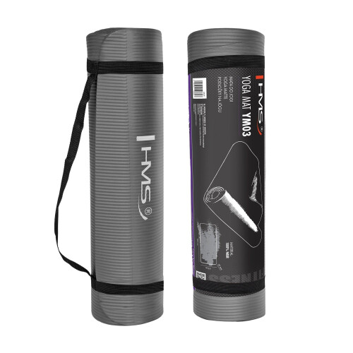Yogamat, antislip, grijs, 6 mm dik