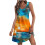 Γυναικείο Φόρεμα με V-Neck, Αμάνικο και Spandex, Burnt Orange, XL 1