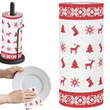 Christmas Paper Towels, 1 Pack Printed Kitchen Rolls for Holiday Season, Highly Absorbent Disposable Cleaning Towels for Home Kitchen and Restaurant