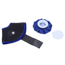 Impacco di ghiaccio in neoprene riutilizzabile per trattamenti caldi e freddi, tessuto traspirante, cappuccio a prova di perdite e fascia regolabile