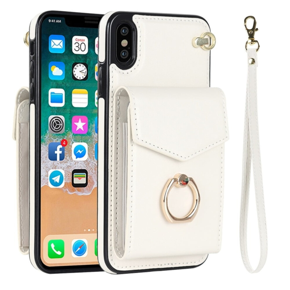 Pu Leather Wallet Case For Iphone Xs Max Beige 968604524165