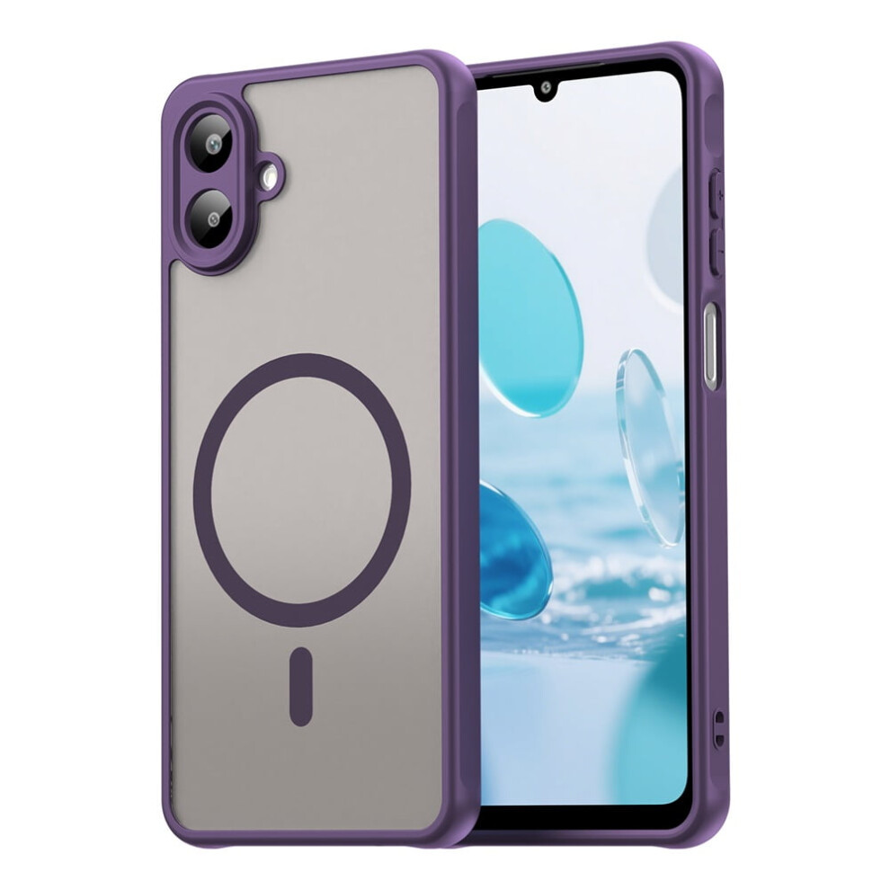 Magnetic Case For Samsung Galaxy A07 4G Â Magsafe Compatible, Military-Grade Drop Protection, Translucent Matte Shockproof, Purple 9418476734687