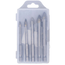 Masonry Drill Bits Carbide Tipped Hex Shank Set For Concrete Stone, Triangular Tip Accurate Positioning Drill Bits Suitable For Glass Tiles Wood