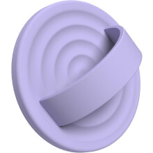 Upgraded Magnetic Phone Grip with Removable Finger Loop – Liquid Silicone, Strong Mag Attraction, Compatible with iPhone & MagSafe Cases – Lilac