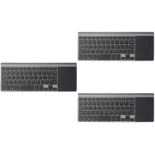 3Pcs Ultrathin Wireless Keyboard with Touchpad Black for Office Use