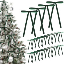 Laços de Natal de veludo para árvore, 12,7 x 17,8 cm (5 x 7 polegadas), 24 peças