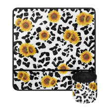 Cow Print Sewing Machine Mat with Sunflower Pad & Removable Storage Pockets – Compatible with All Sewing Machines