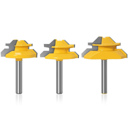 Lock verstekfreesbitset 45 wolfraamcarbide 3-delig