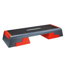 Aerobic-Stepp-Plattform, höhenverstellbar, Schwarz/Rot