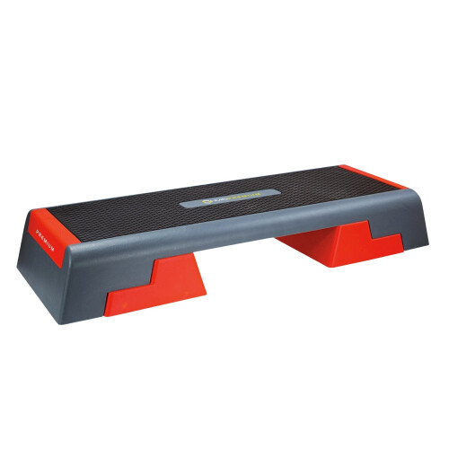 Aerobic Step Platform, Verstelbare Hoogte, Zwart/Rood