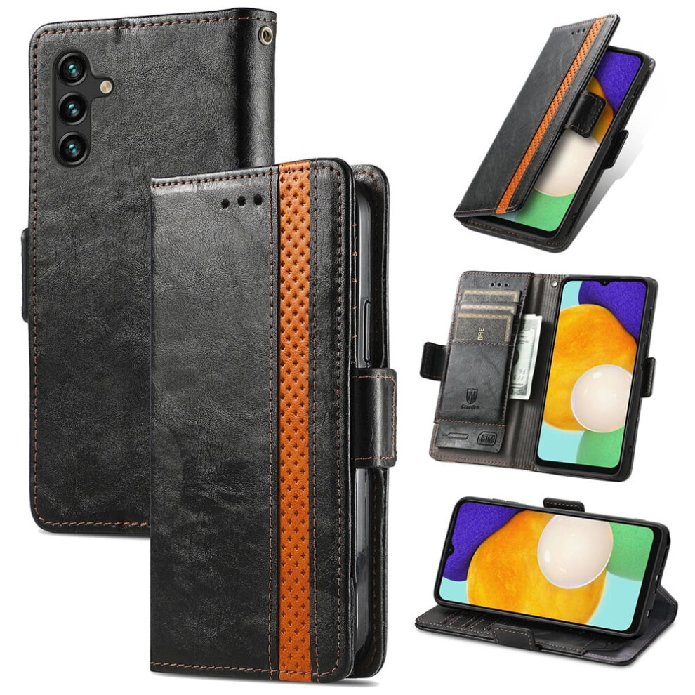 Samsung Galaxy A13 5G Leather Wallet Case Black 9170372597482