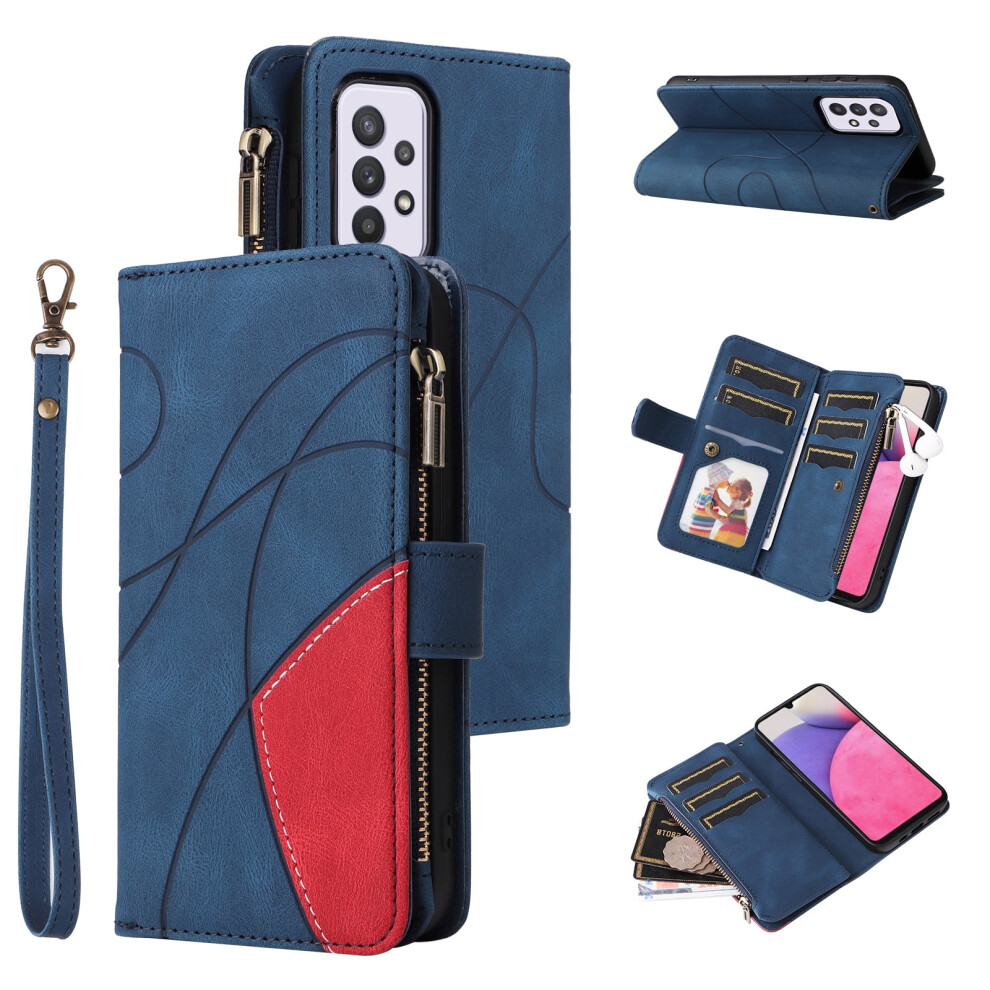 Samsung Galaxy A33 5G Wallet Case Pu Leather With Blue 9152228984356