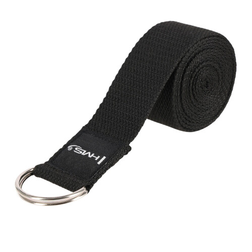Yogastrop, sort, holdbar, justerbar længde