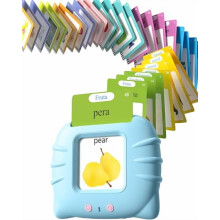 Bilingual Spanish/English Talking Flash Cards (1-3Y), 512 Words, Montessori & Autism Aid, Sensory Learning Kit – Compatible with Airbition