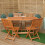 Samuel Alexander Outdoor 4 Person Folding Rectangular Wooden Garden Dining Table Chairs Set 1