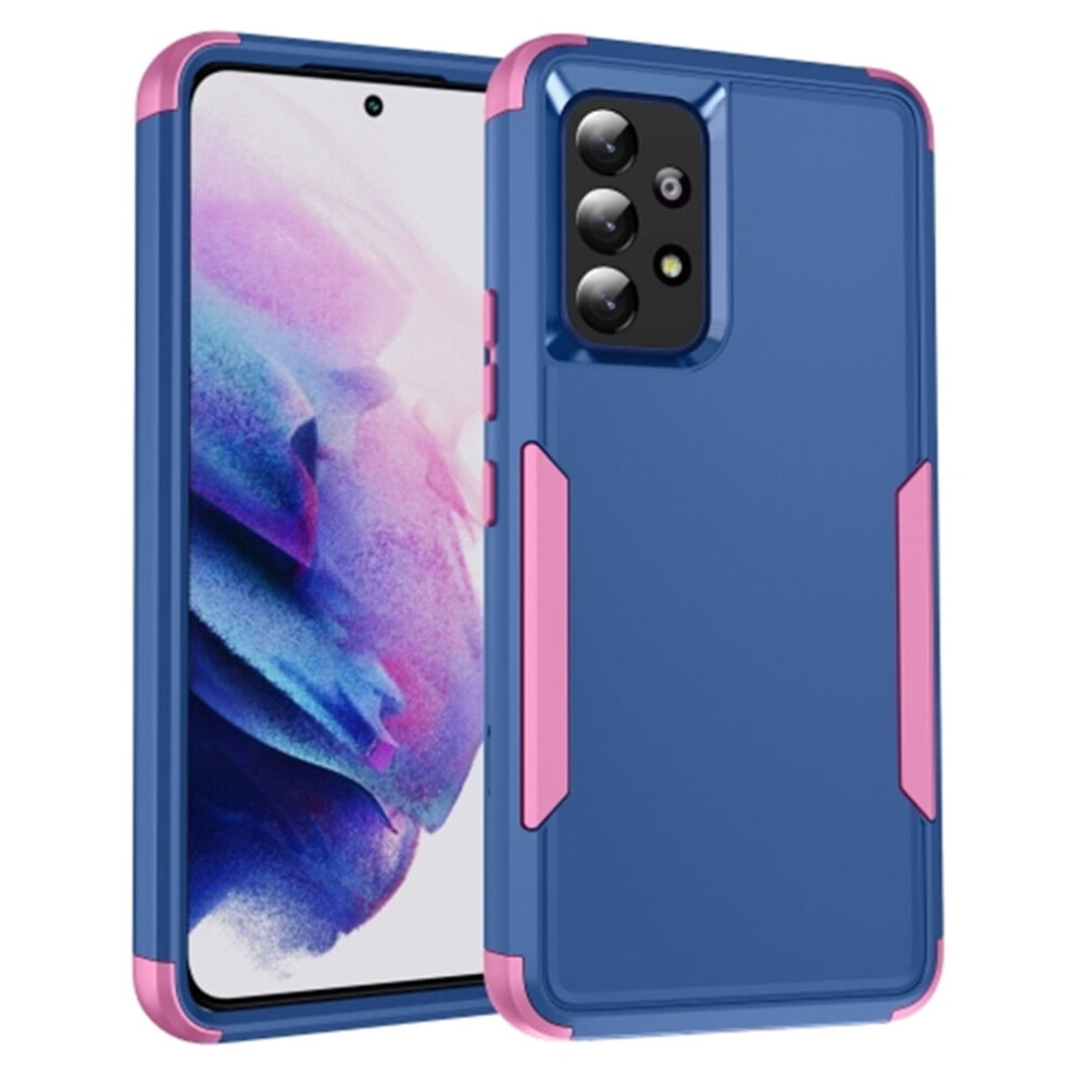 Heavy Duty 3-Layer Bumper Case Compatible With Samsung Galaxy A53 5G 6.5", Shockproof & Dropproof, + Blue/Pink 9170372178445