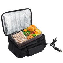Chauffe-plats portable 12V pour voiture, boîte à lunch chauffante noire
