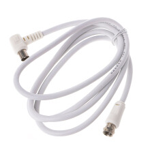 Cable de 1,5 metros tipo F macho a HDTV hembra para conexión de decodificador de cable satelital.