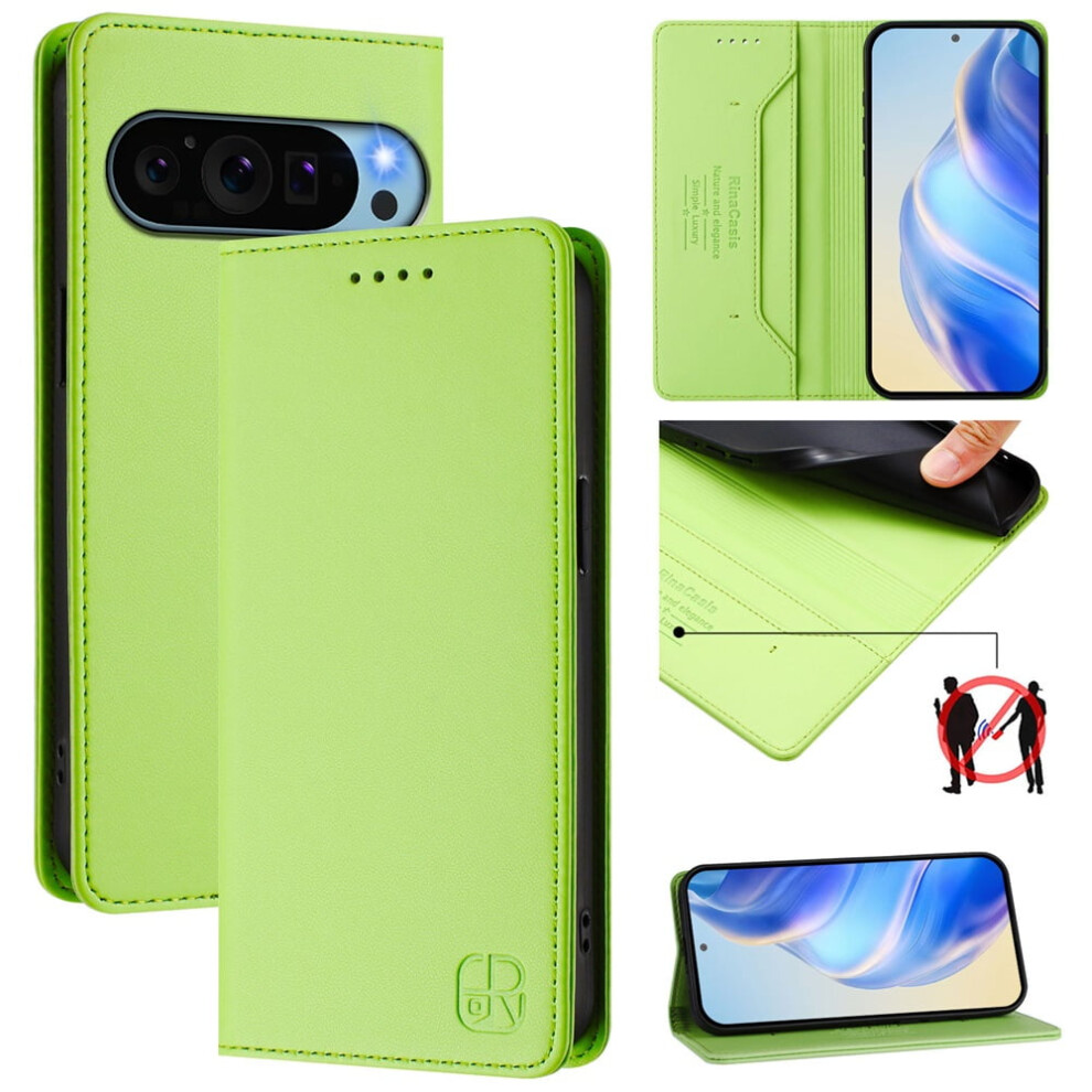 Google Pixel 10 Wallet Case Grass 6.3 Inch Rfid Green 9165521196579