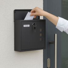 Letterbox with Viewing Window - Wall-Mounted, Iron, C4 Slot