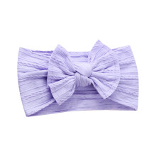 Baby Soft Wide Headbands Elastic Nylon Hair Accessory with Jacquard Bow for Infants Toddlers Gentle Head Wrap