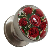 Clear Resin Door Knob Florals Crystals Designs Artistics Bedroom Hardware Decorative Nature Door Handle