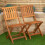 Samuel Alexander Outdoor 4 Person Folding Rectangular Wooden Garden Dining Table Chairs Set 6