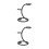 2Pcs Black Ferroalloy Standing Razor Rack for Convenient Storage 7