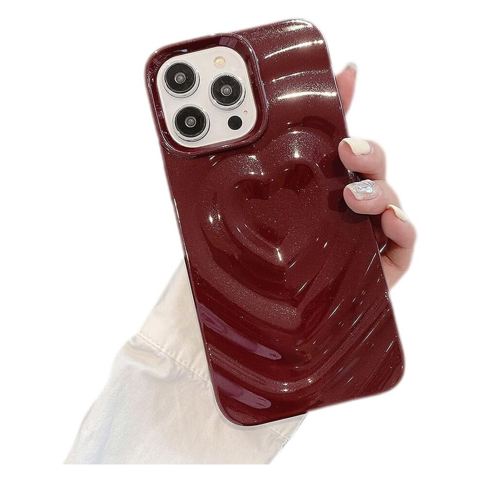 Iphone 11 Love Heart Water Ripple Case Shockproof Red 968604525742