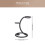 2Pcs Black Ferroalloy Standing Razor Rack for Convenient Storage 9