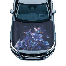 Autokaphoes met paarse vlinderprint, 59,05 x 39,37 inch