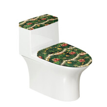 Housse de siège de salle de bain extensible à motif cloches de Noël et élastique