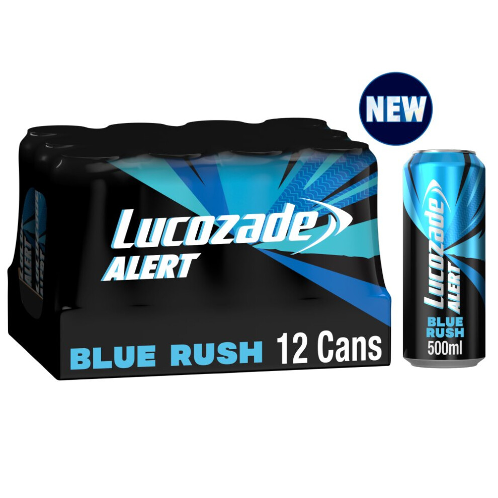 Lucozade Alert Energy Drink 500Ml (Pack Of 12) Blue