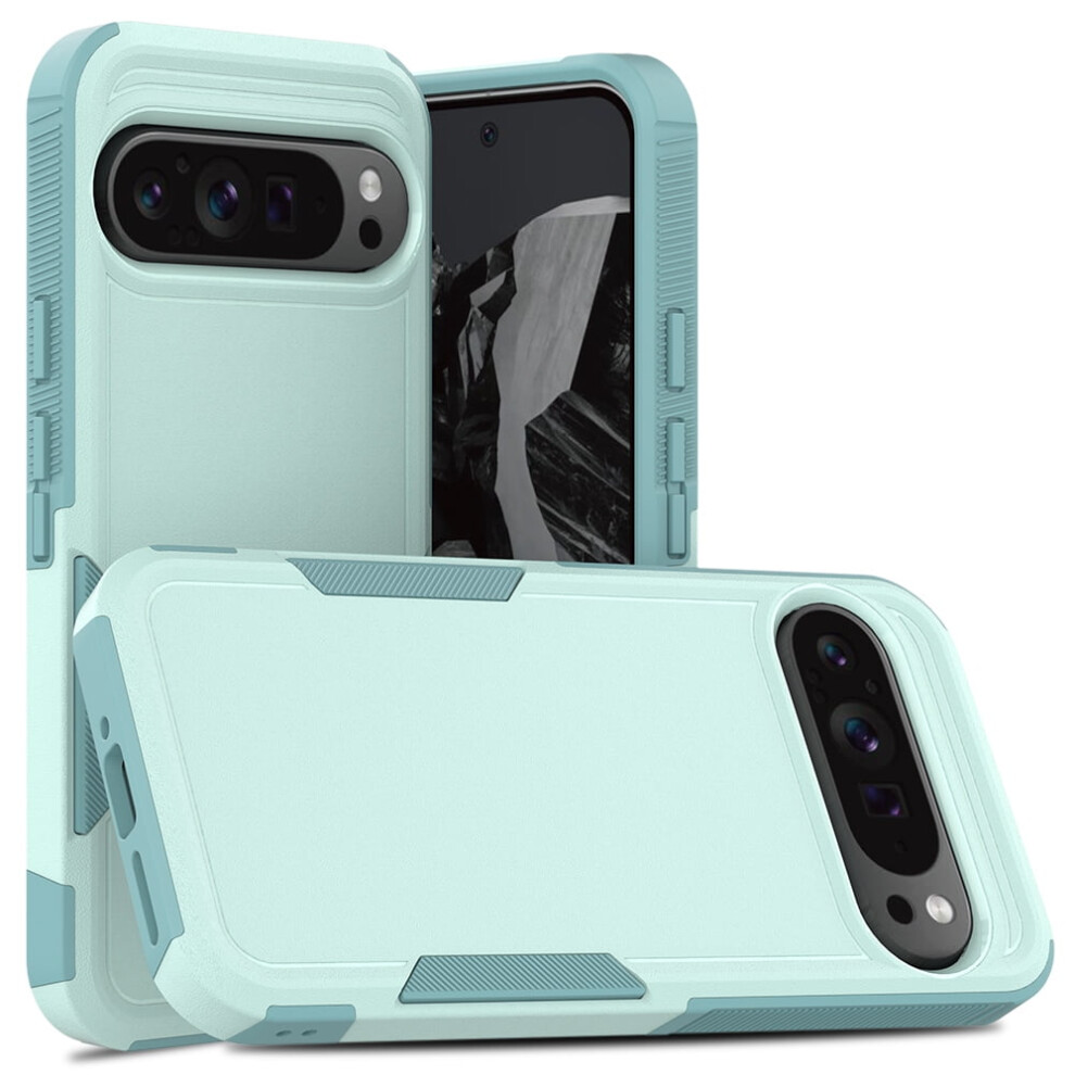 Defender Case For Google Pixel 9 Pro Xl 6.8'' – Heavy Duty, Dustproof, Shockproof, Non-Slip, Light Green 9170372178315